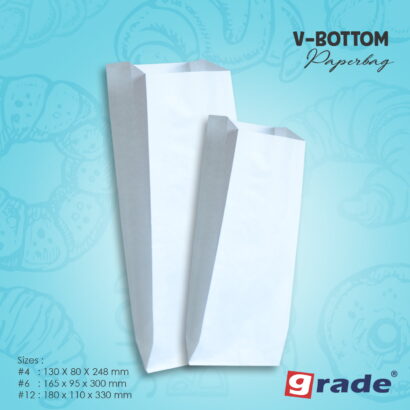 White Paper Bag V-Bottom